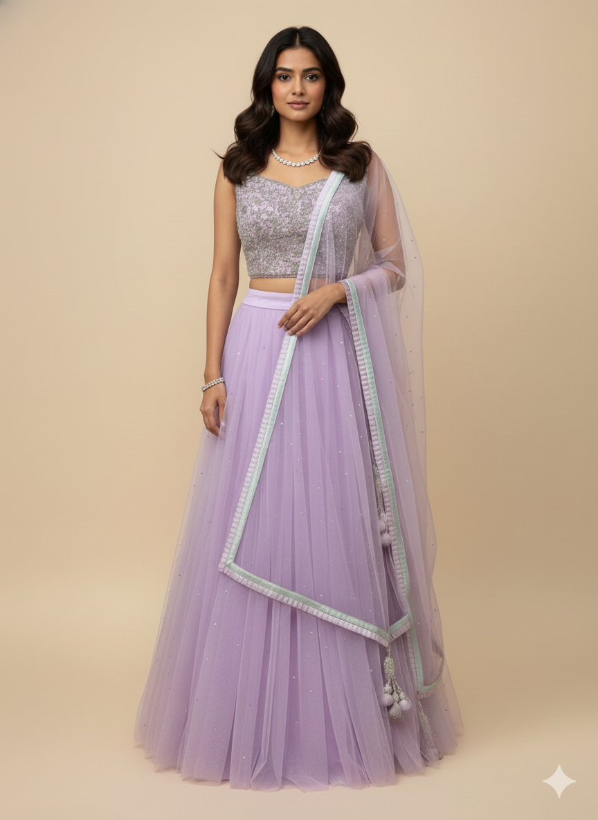 Lilac Purple Bridesmaids Lehenga BML-027/231