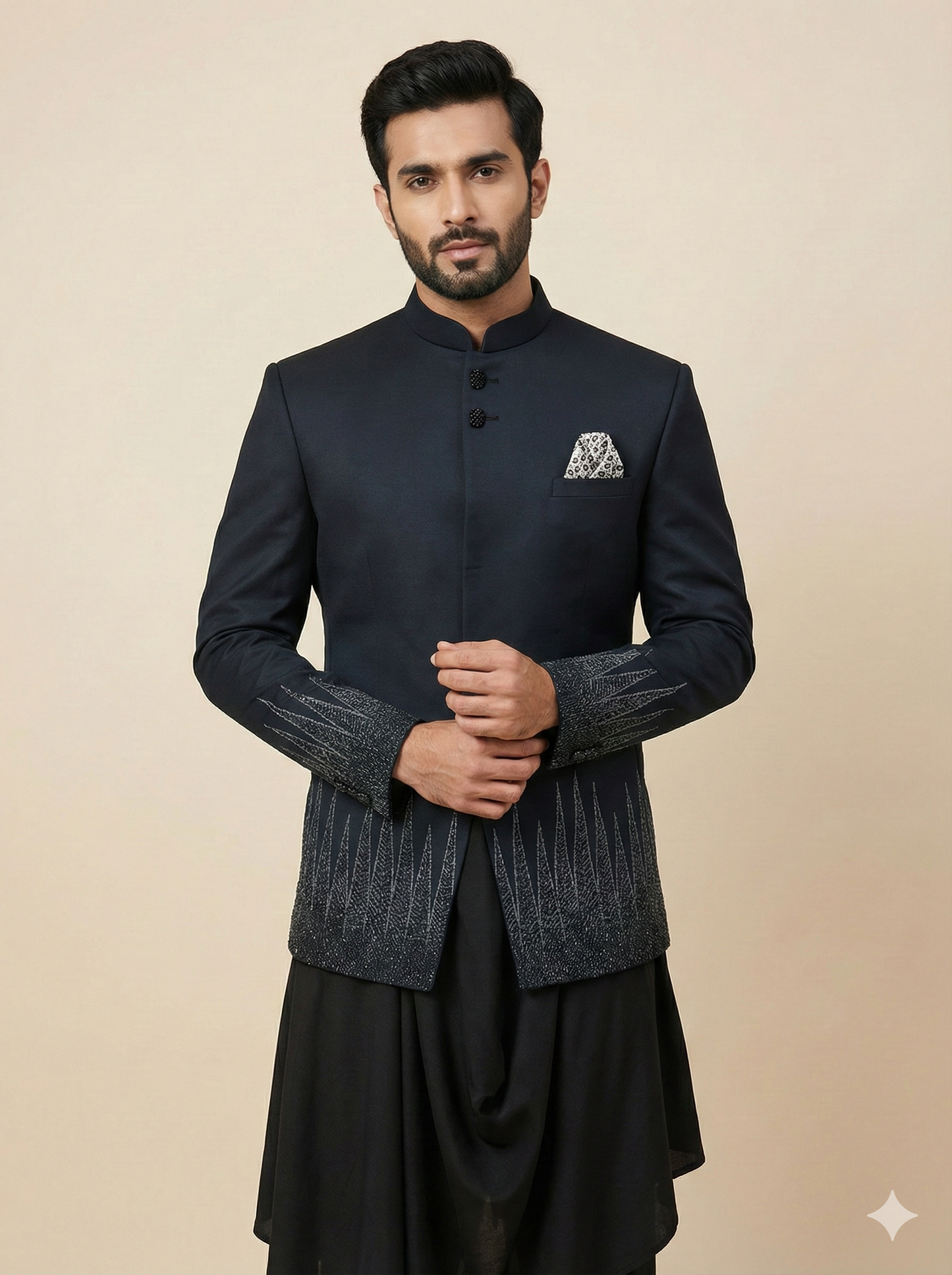 Navy Bandhgala R14-N87