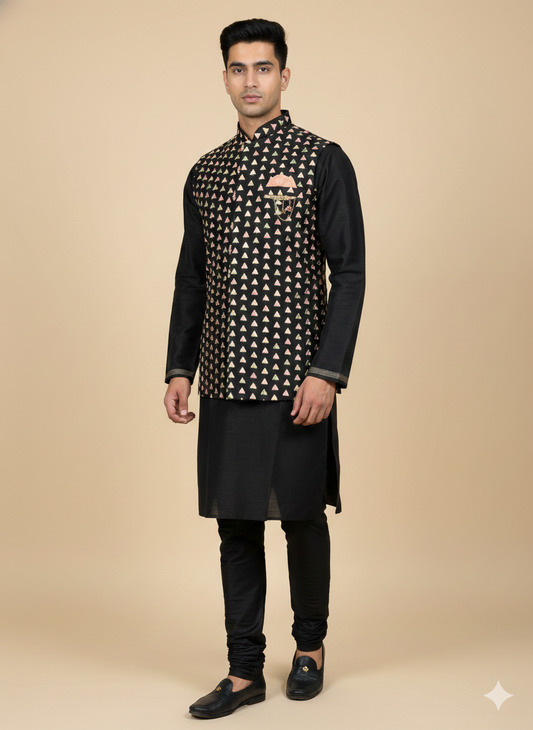 Mens Kurta Vest Set A32-S4