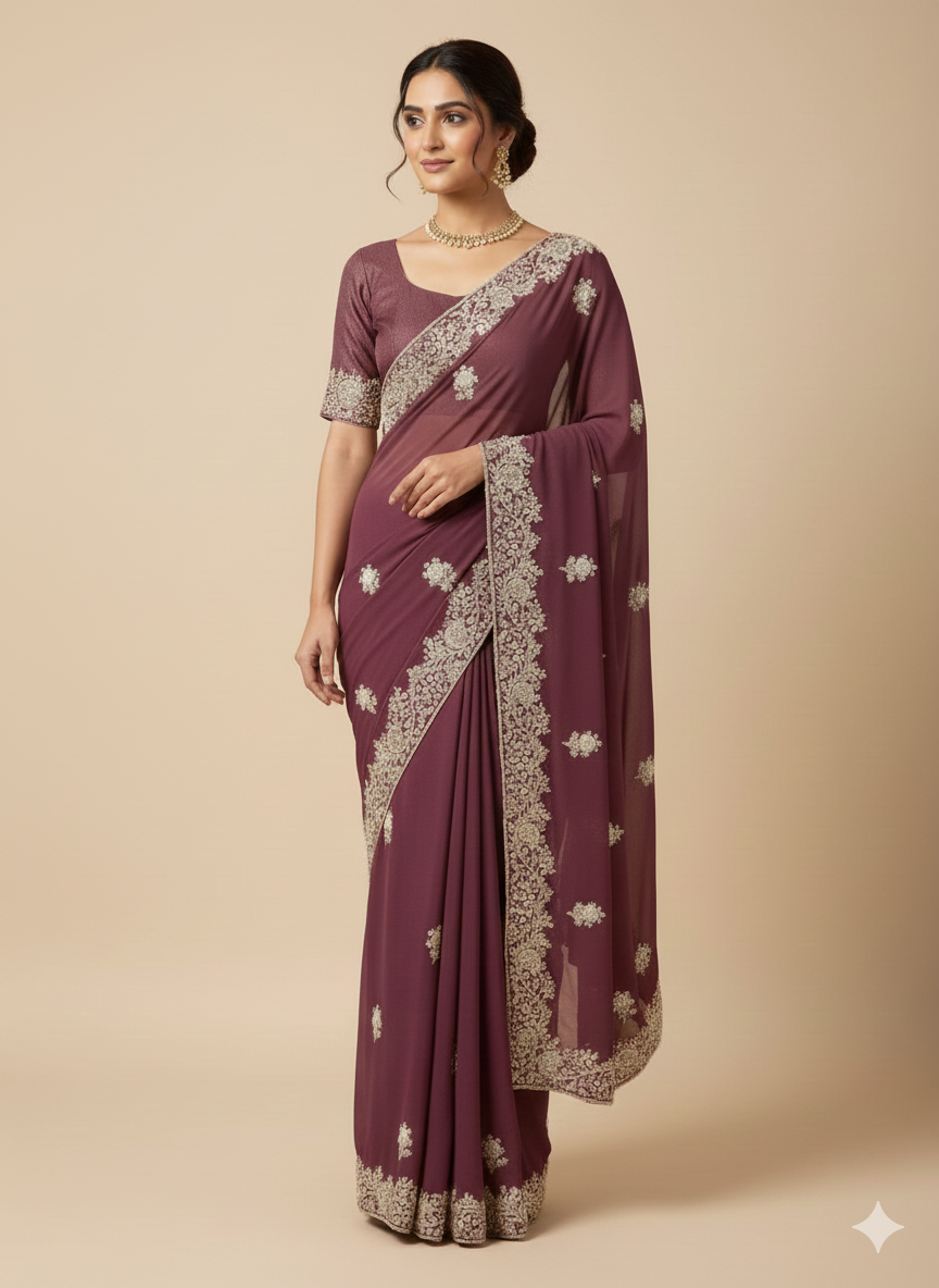 Partywear Saree- P330007