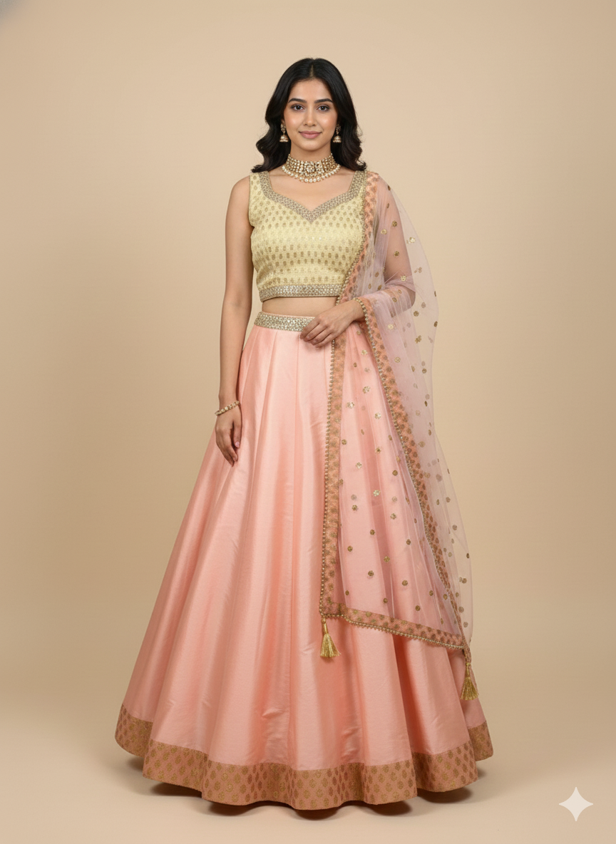 Peach Bridesmaids Lehenga BML- 024/203