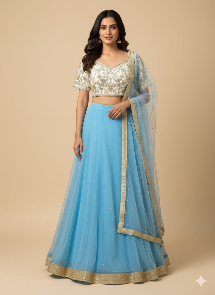 Maya Blue Bridesmaids Lehenga BML- 003/219