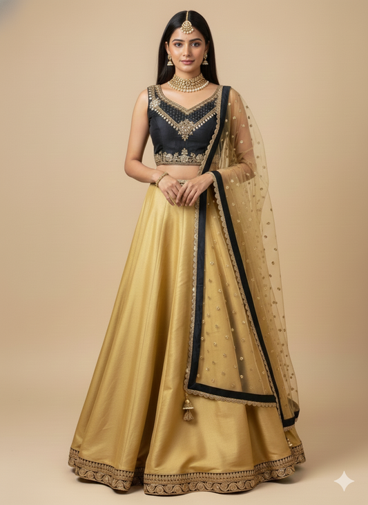 Bright Gold Bridesmaids Lehenga BML-019/213