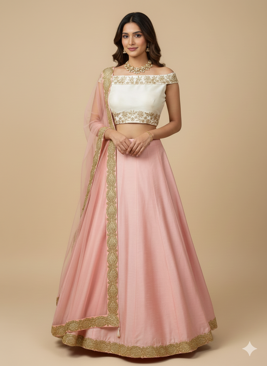 Dusky Peach Bridesmaids Lehenga BML-012