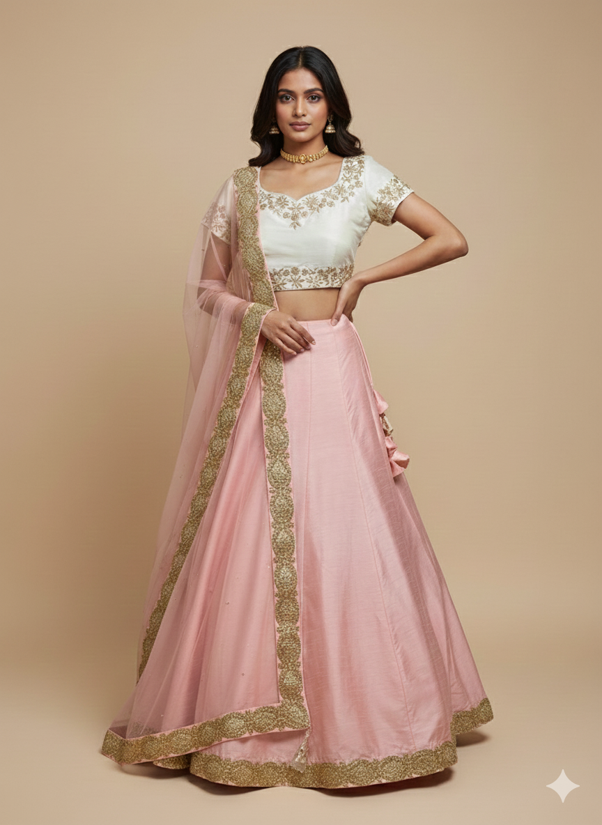 Dusky Peach Bridesmaids Lehenga BML-011