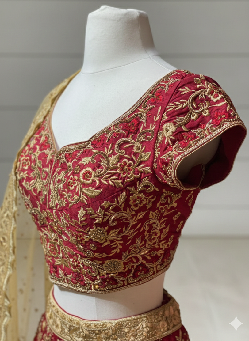 Ruby Red Bridesmaids Lehenga BML-020/214