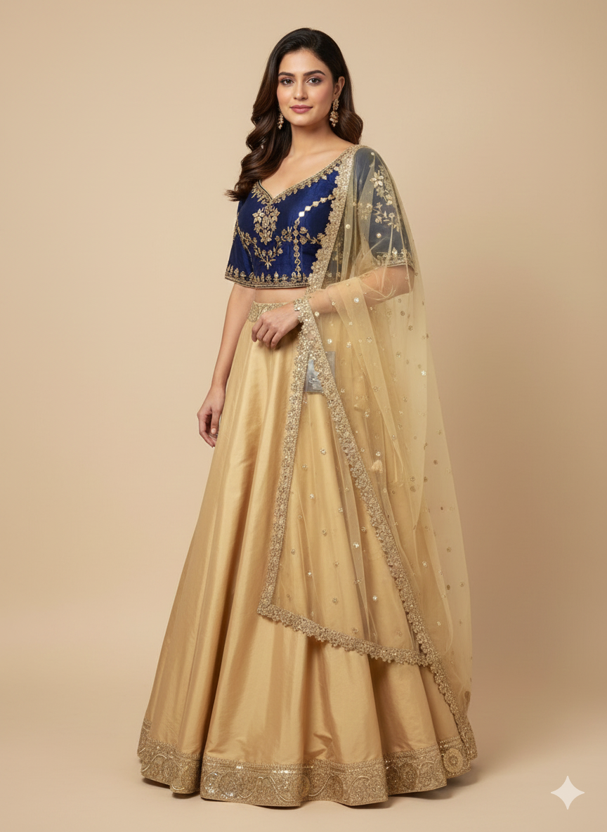 Sand Gold Bridesmaids Lehenga BML-029