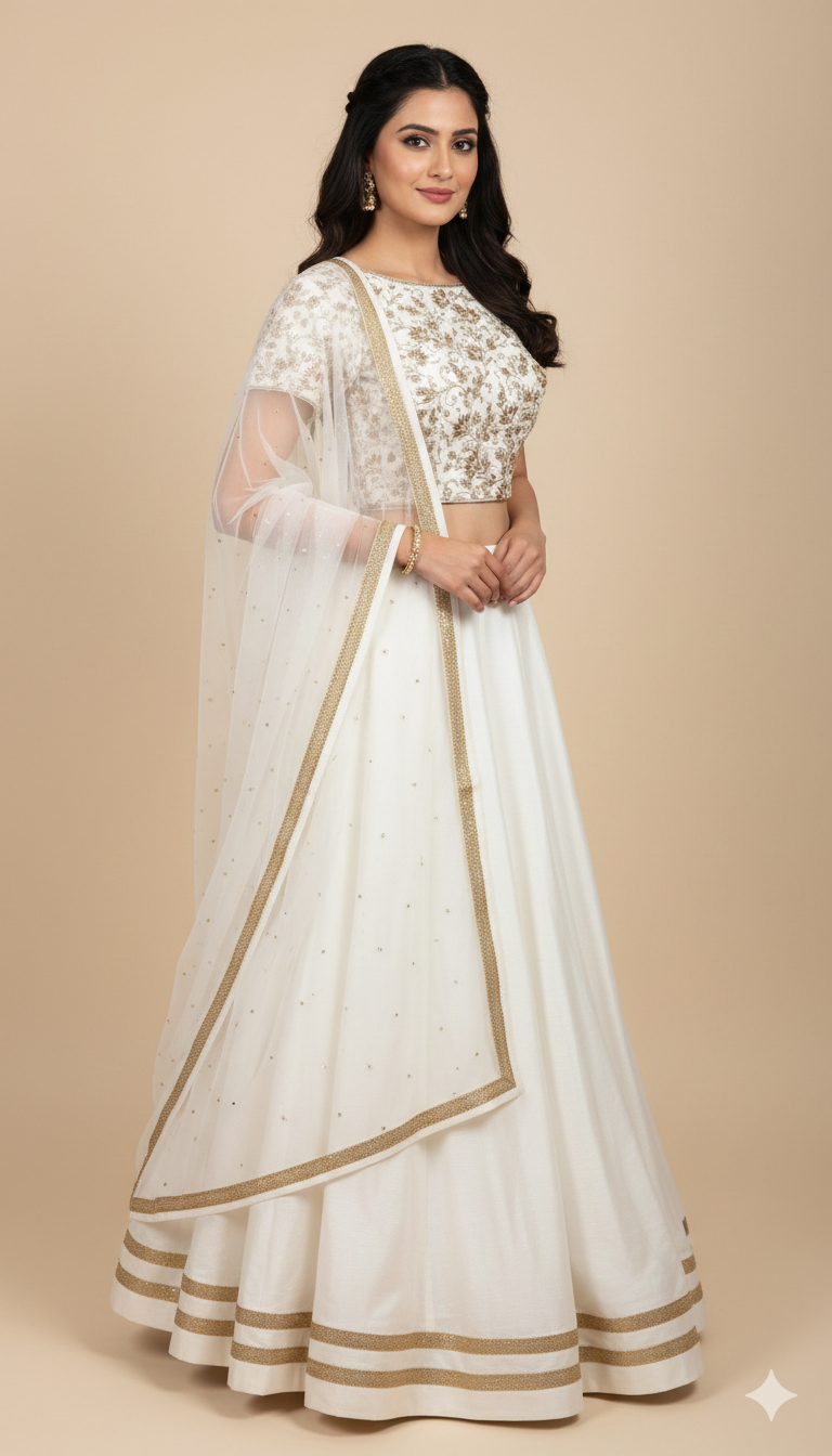 Ivory Bridesmaid Lehenga