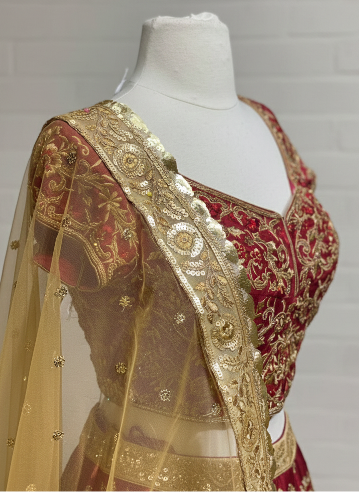 Ruby Red Bridesmaids Lehenga BML-020/214