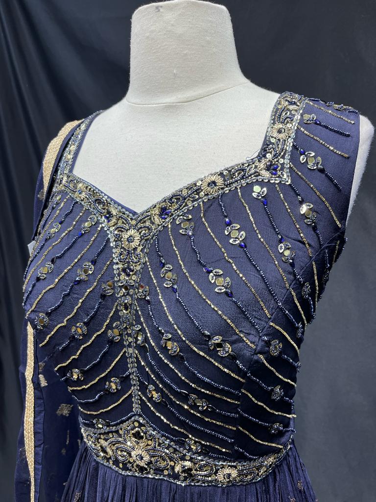 Dark Blue Anarkali PWA-013