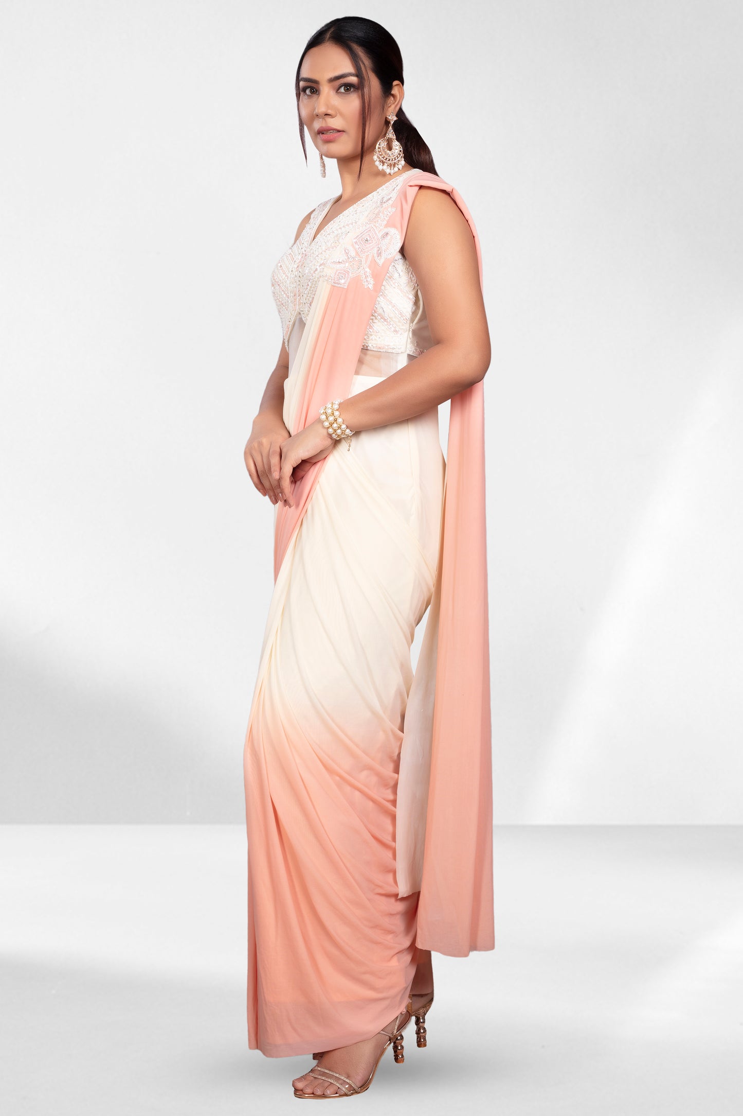 Pre-Stitched Saree W/ Readymade Blouse - A410027S