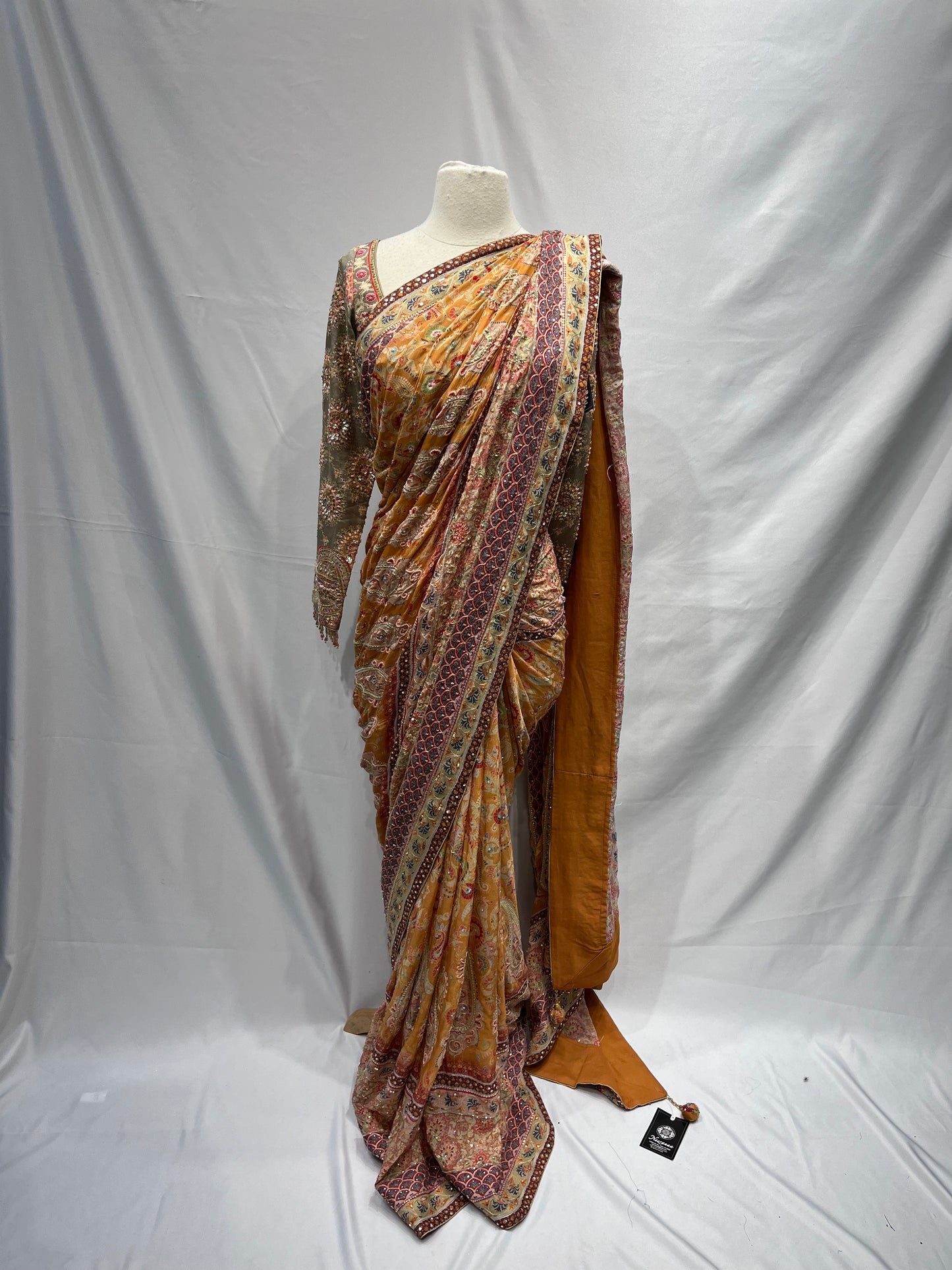 Party Wear Saree W/ readymade blouse D-178