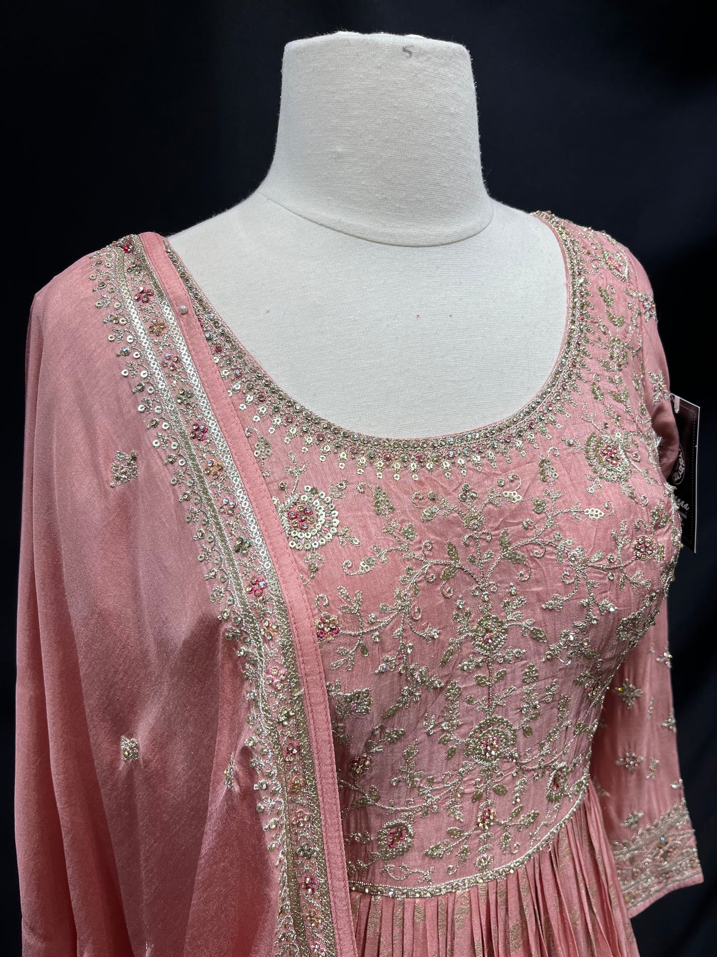 Peach Anarkali PWA-010