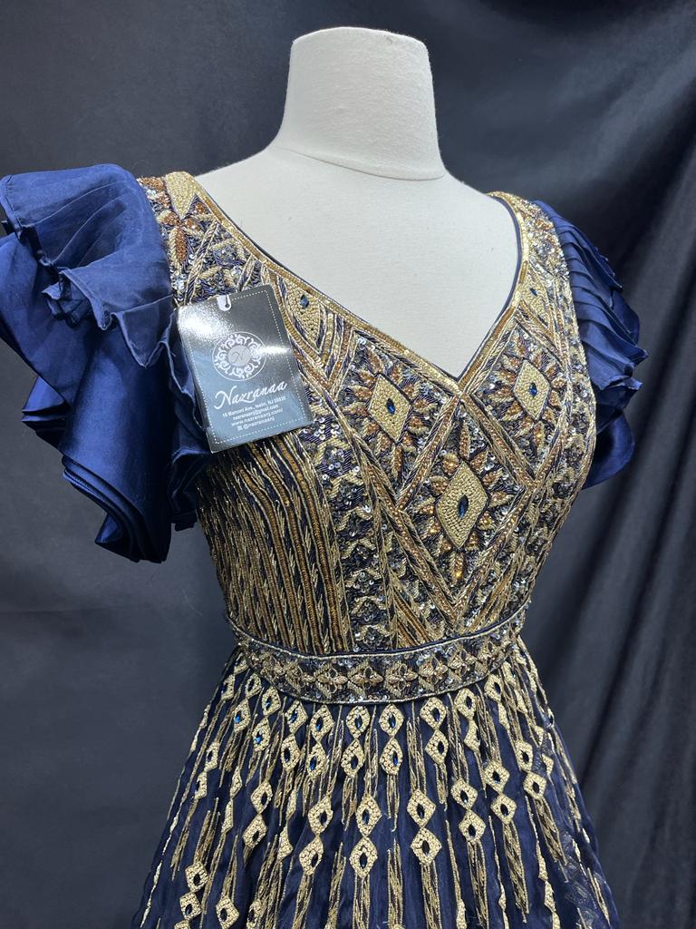 Dark Blue Anarkali PWA-014