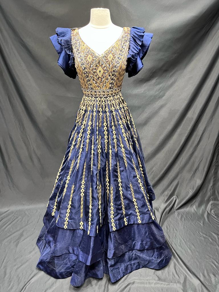 Dark Blue Anarkali PWA-014