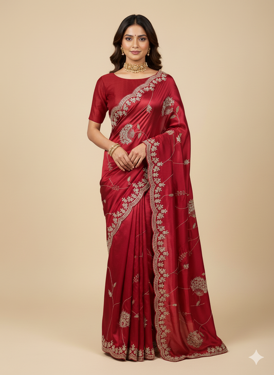 Party Wear Silk Saree- S650198S