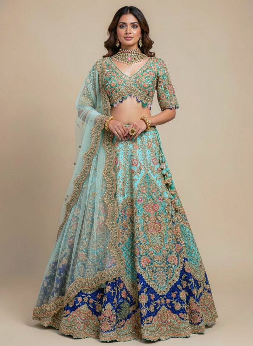 Green Lehenga