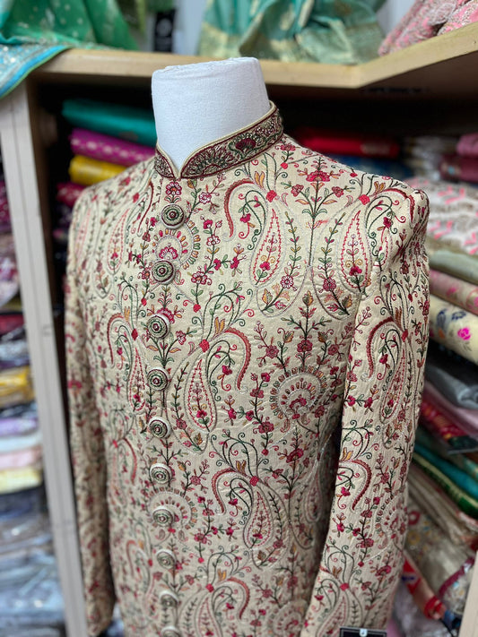 Mens Floral Sherwani S13-65