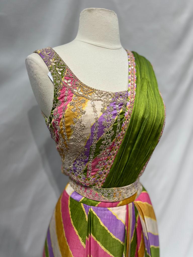 Pre-Stitched Saree W/ Readymade Blouse - D013