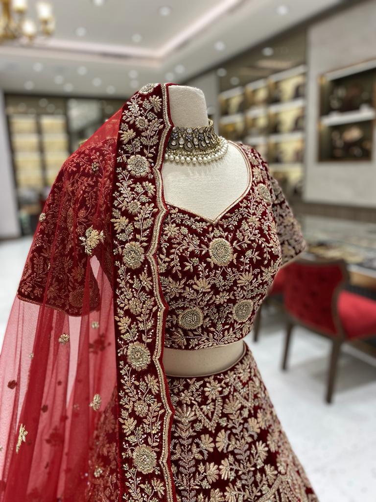 Maroon Bridal Lehenga BL-008