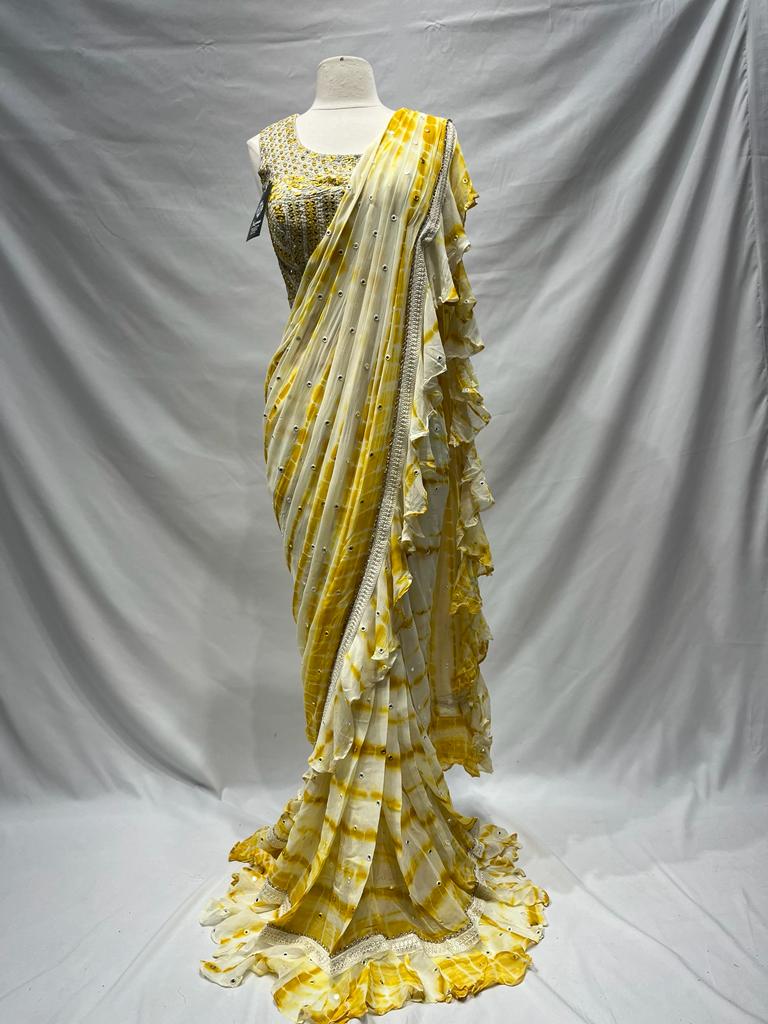 Pre-Stitched Saree W/ Readymade Blouse - D017