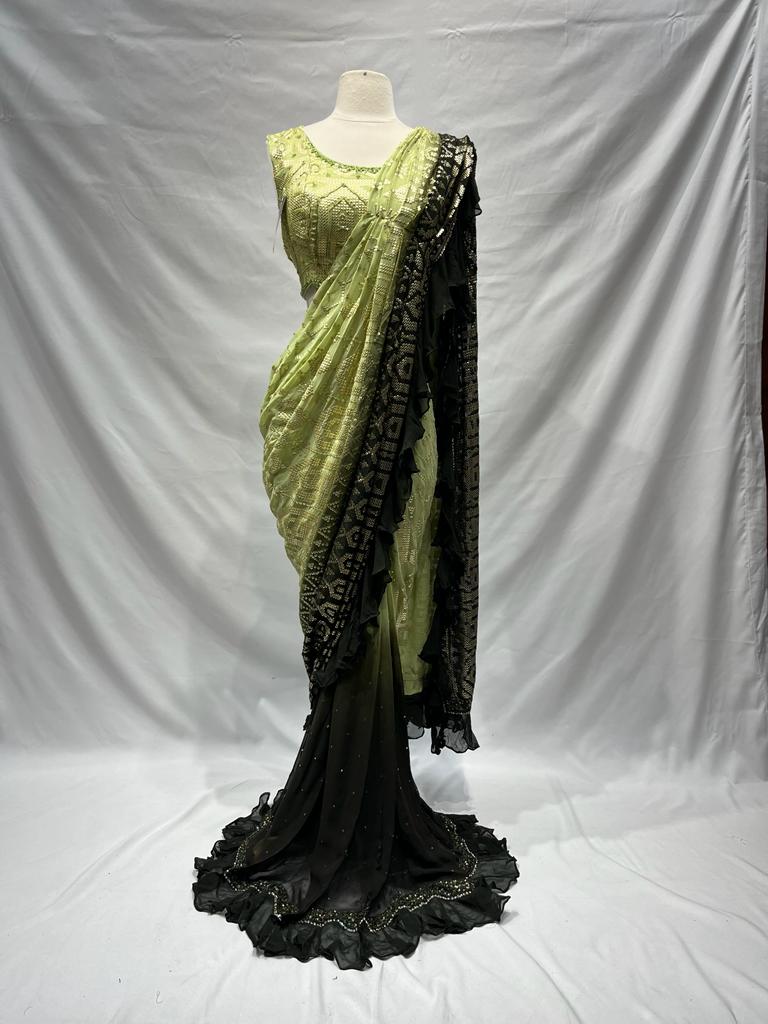 Pre-Stitched Saree W/ Readymade Blouse D-012