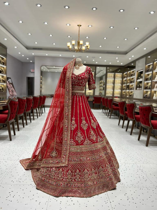 FireBrick Bridal Lehenga BL-060