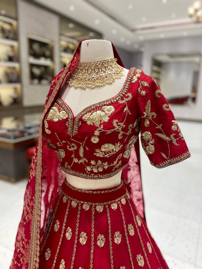 True Red Bridal Lehenga BL-123