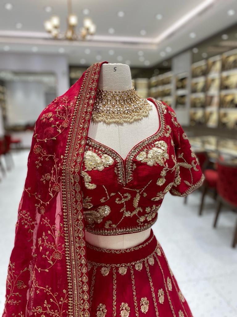 True Red Bridal Lehenga BL-123