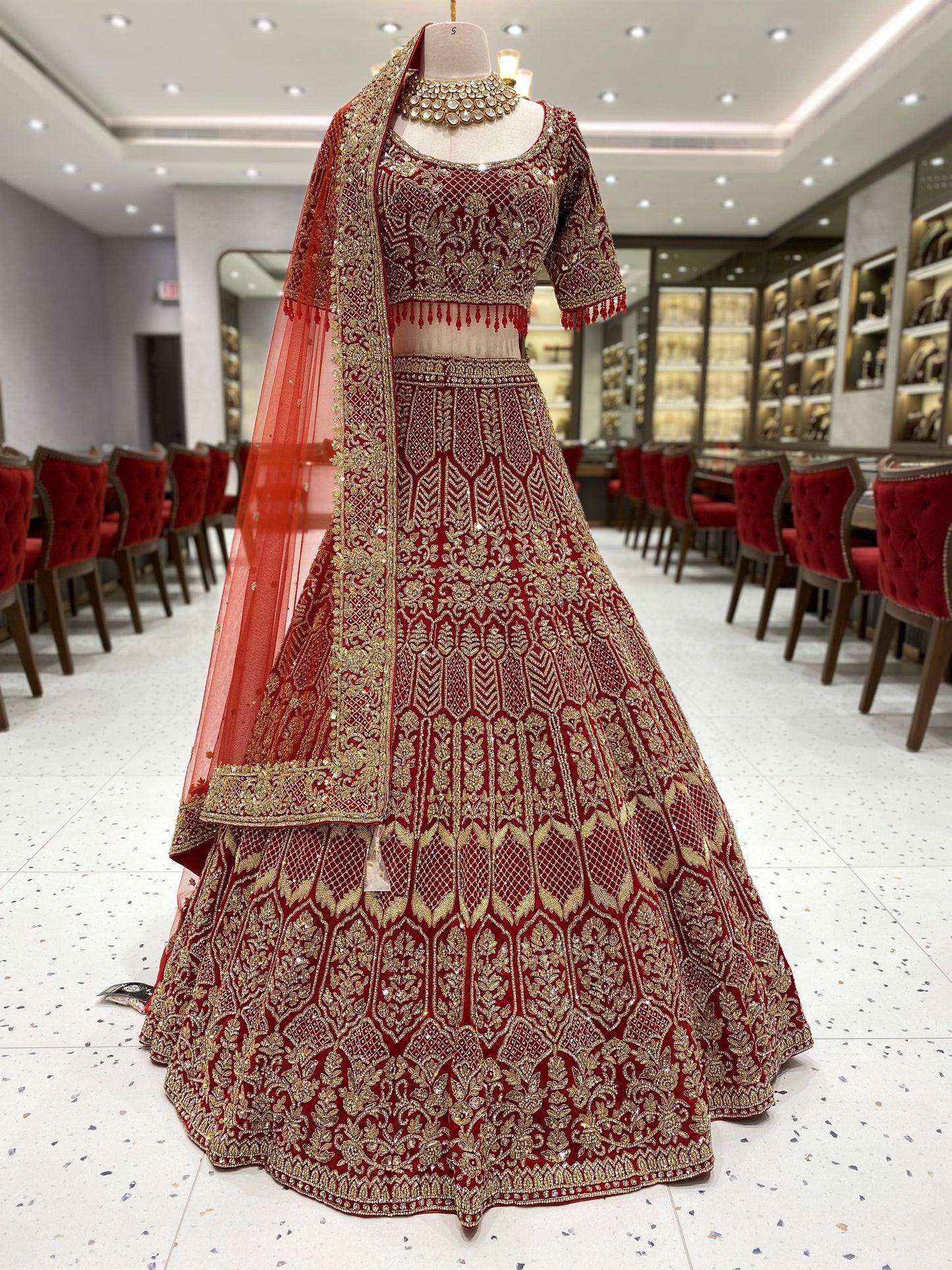 True Red Bridal Lehenga BL-125