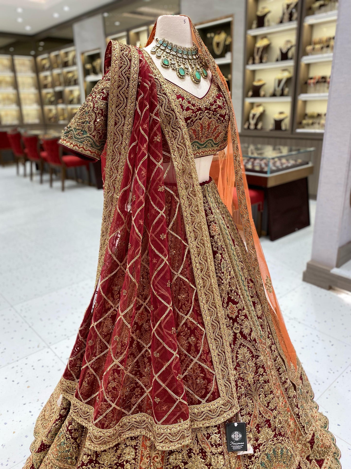 Maroon Multi Color Bridal Lehenga BL-128