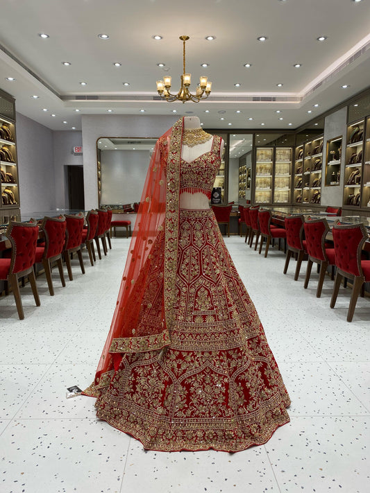 True Red Bridal Lehenga BL-131