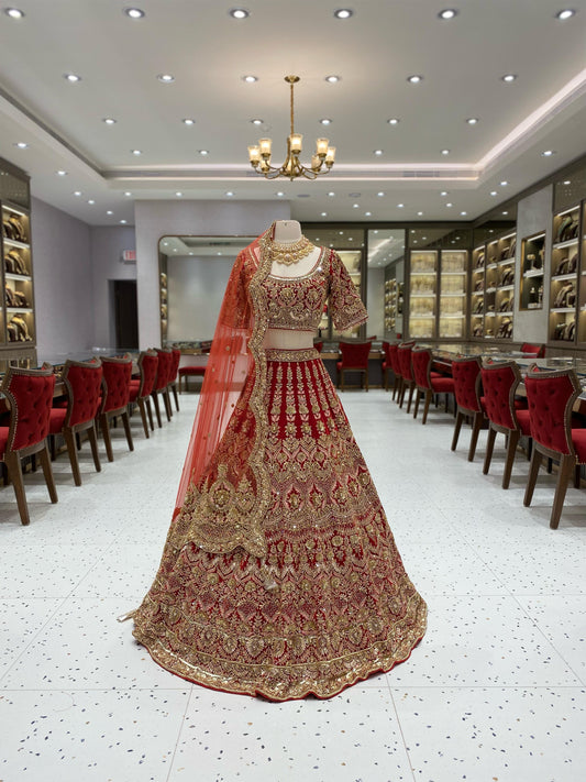 True Red Bridal Lehenga BL-132