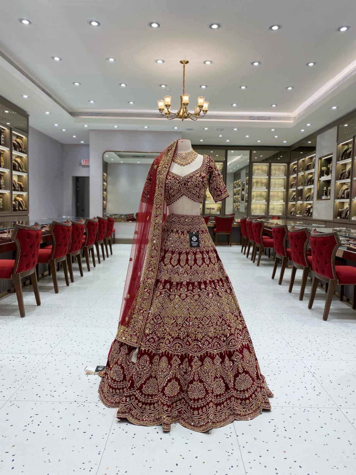 Maroon Bridal Lehenga BL-136
