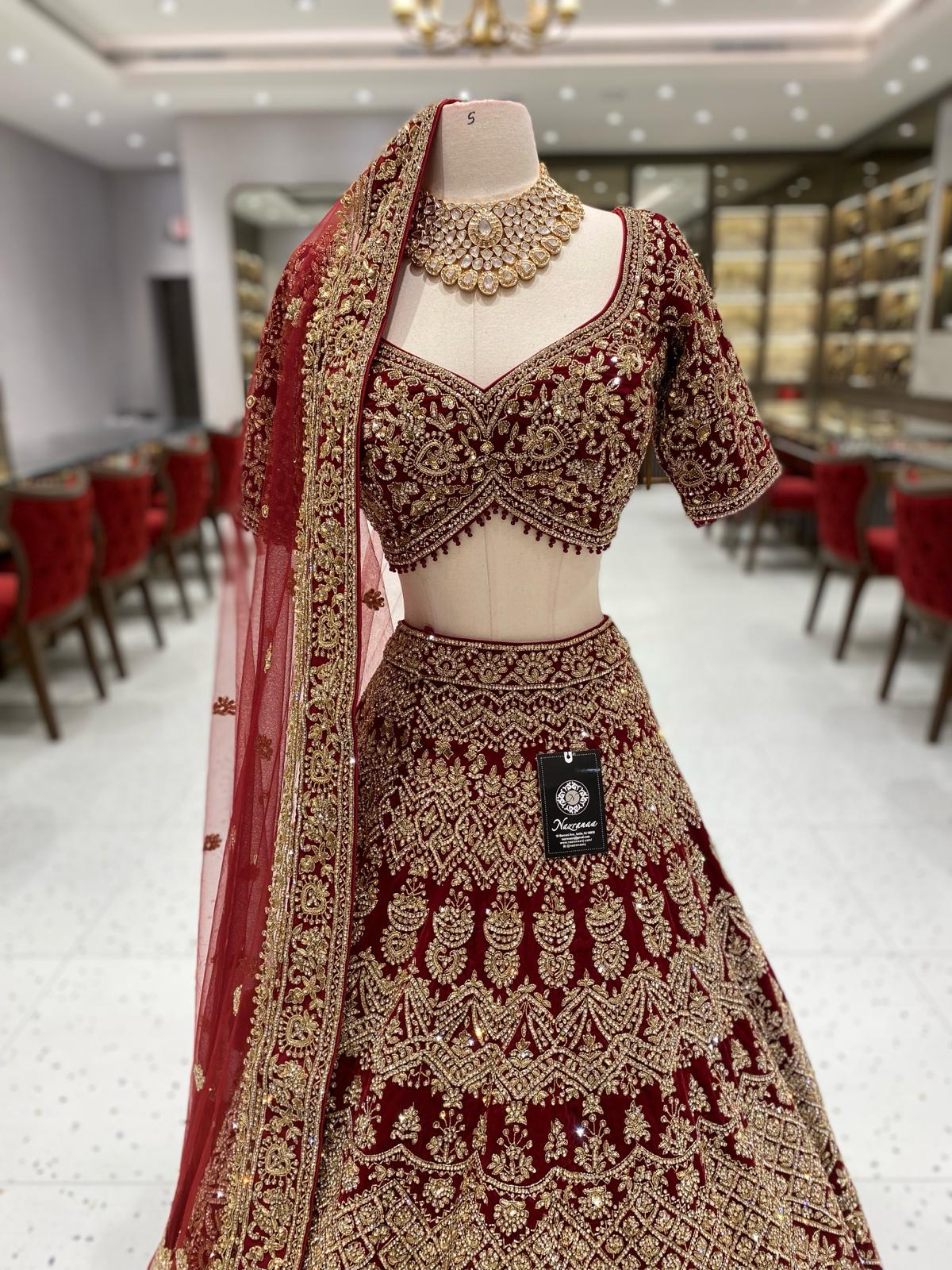 Maroon Bridal Lehenga BL-136