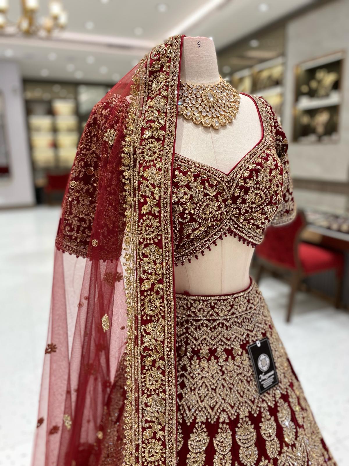 Maroon Bridal Lehenga BL-136