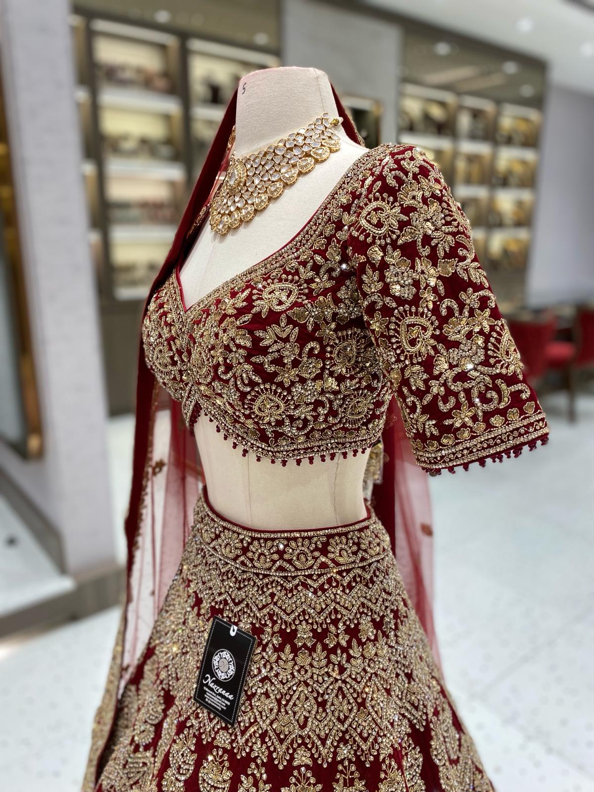 Maroon Bridal Lehenga BL-136