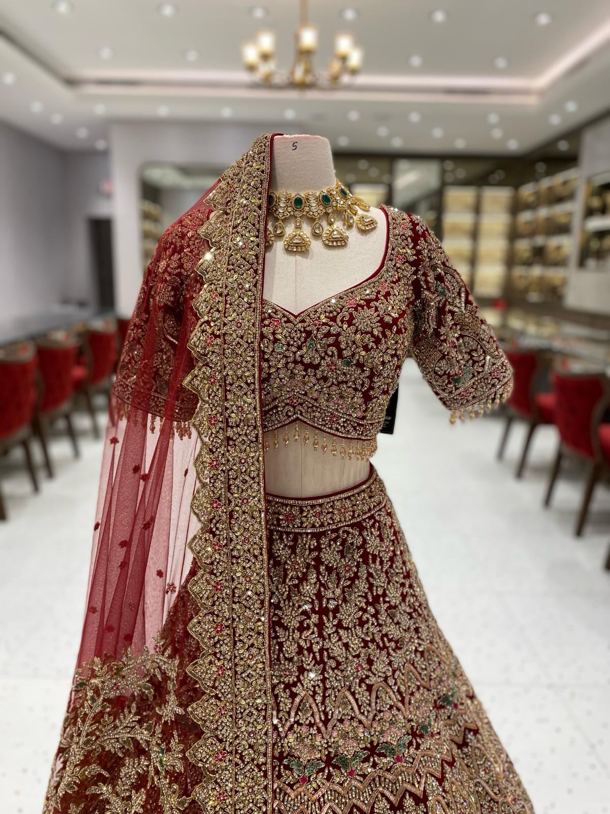 Maroon Bridal Lehenga BL-134