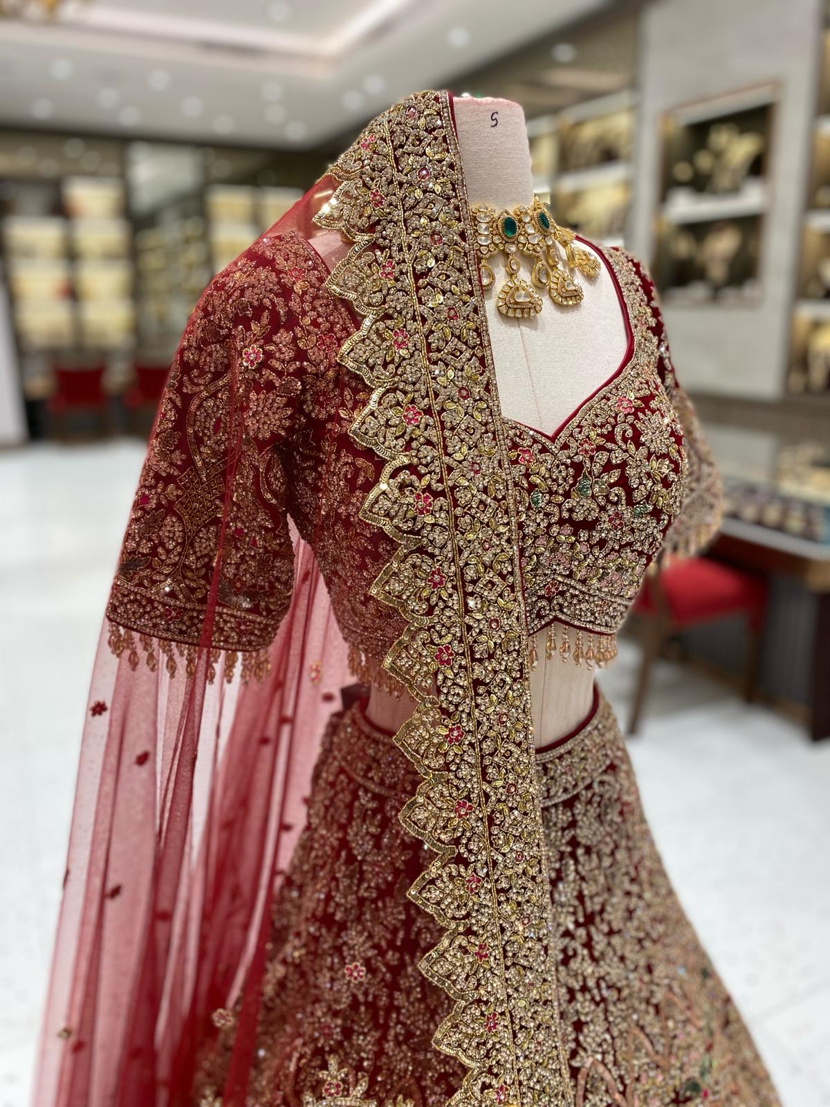 Maroon Bridal Lehenga BL-134