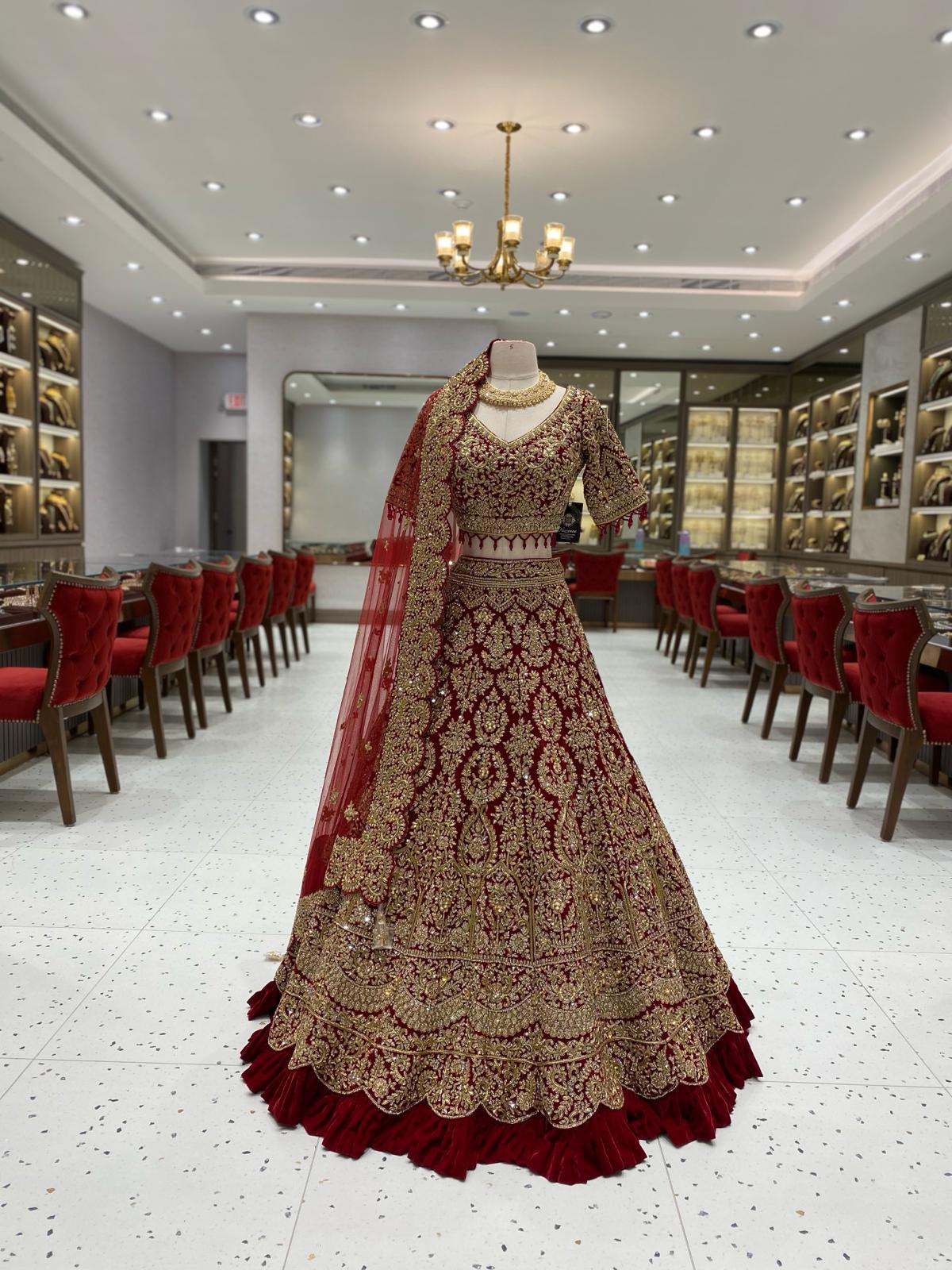 Sabyasachi Lehenga Matching Jewellery For Maroon Lehenga Wedding