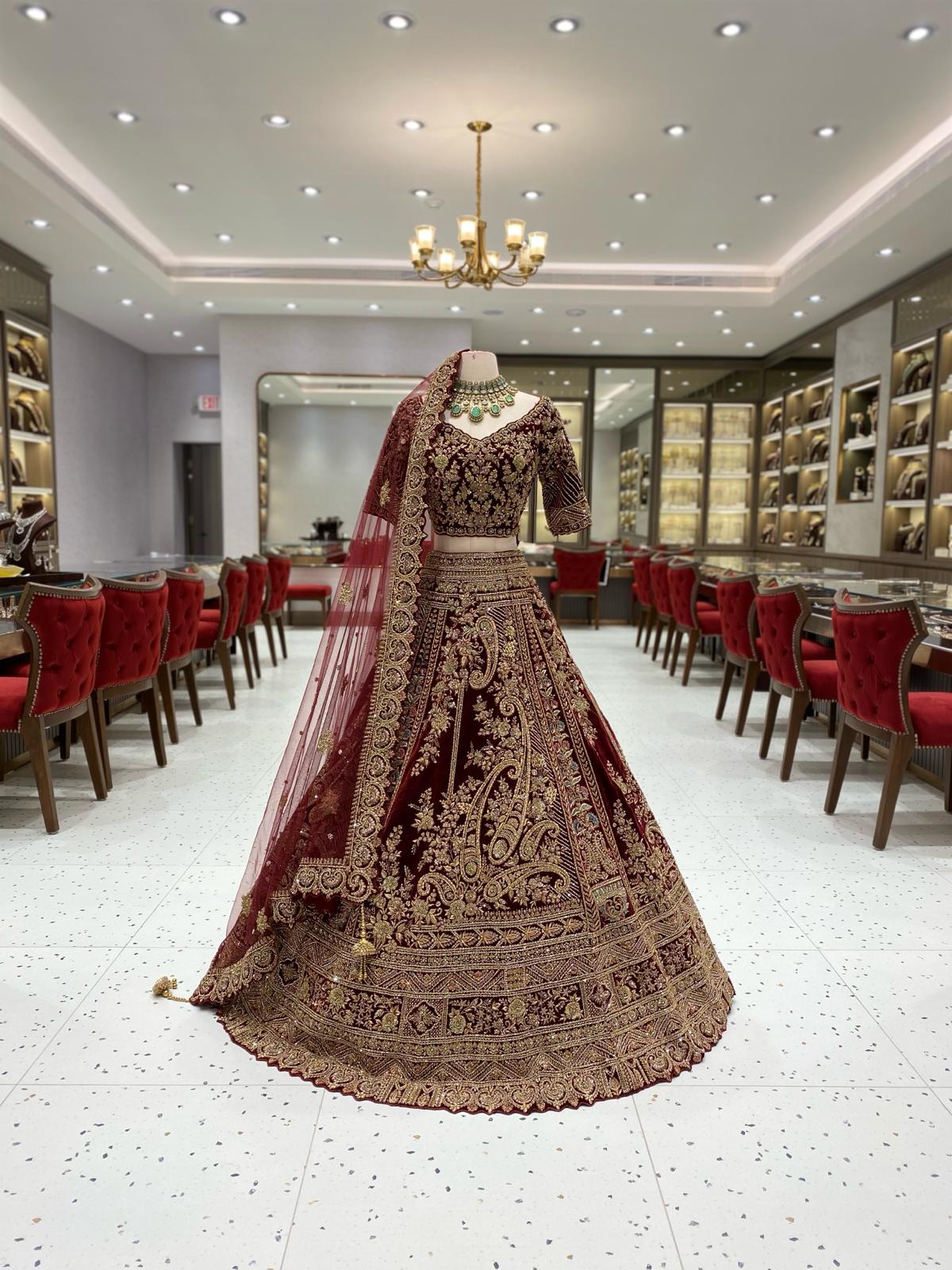 Burgundy Bridal Lehenga BL-142