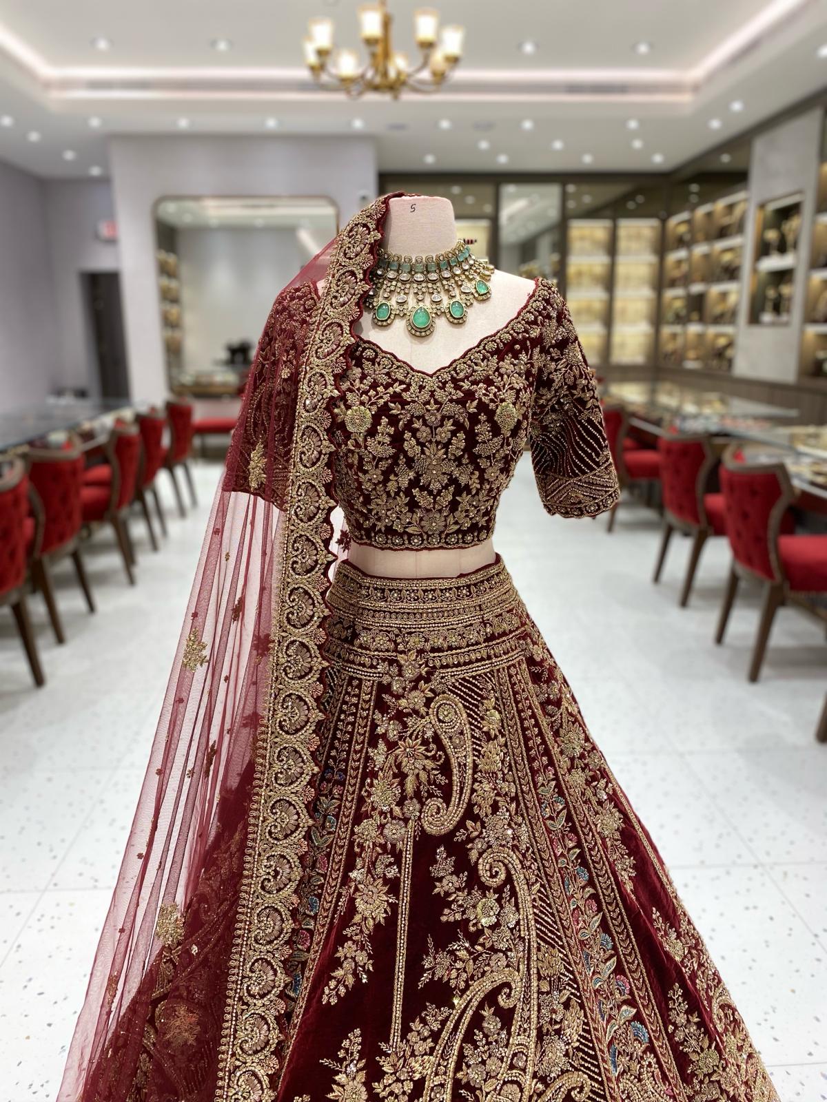 Burgundy Bridal Lehenga BL-142