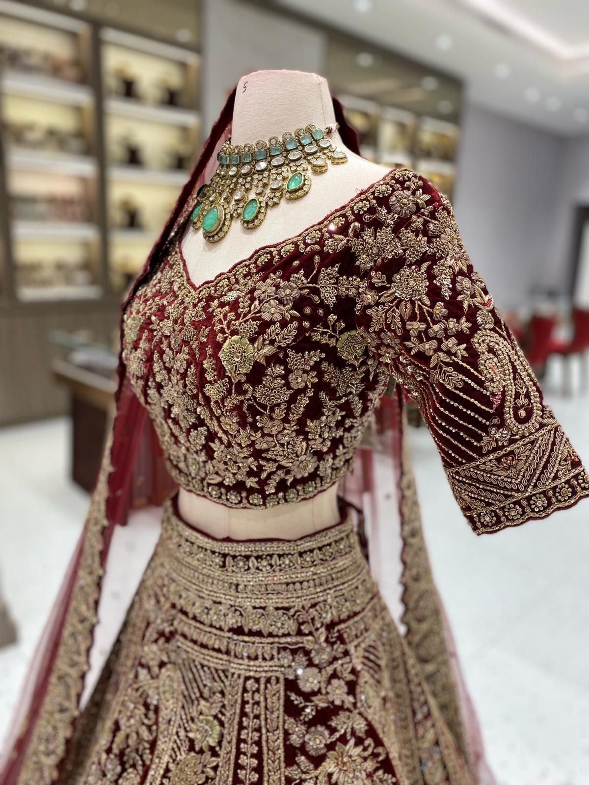 Burgundy Bridal Lehenga BL-142