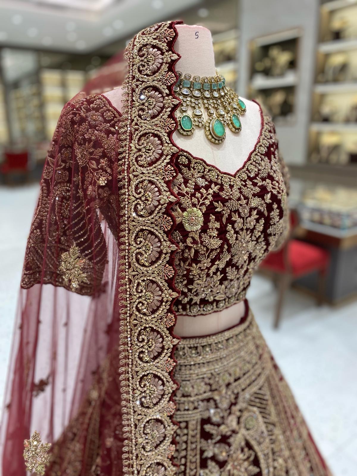 Burgundy Bridal Lehenga BL-142