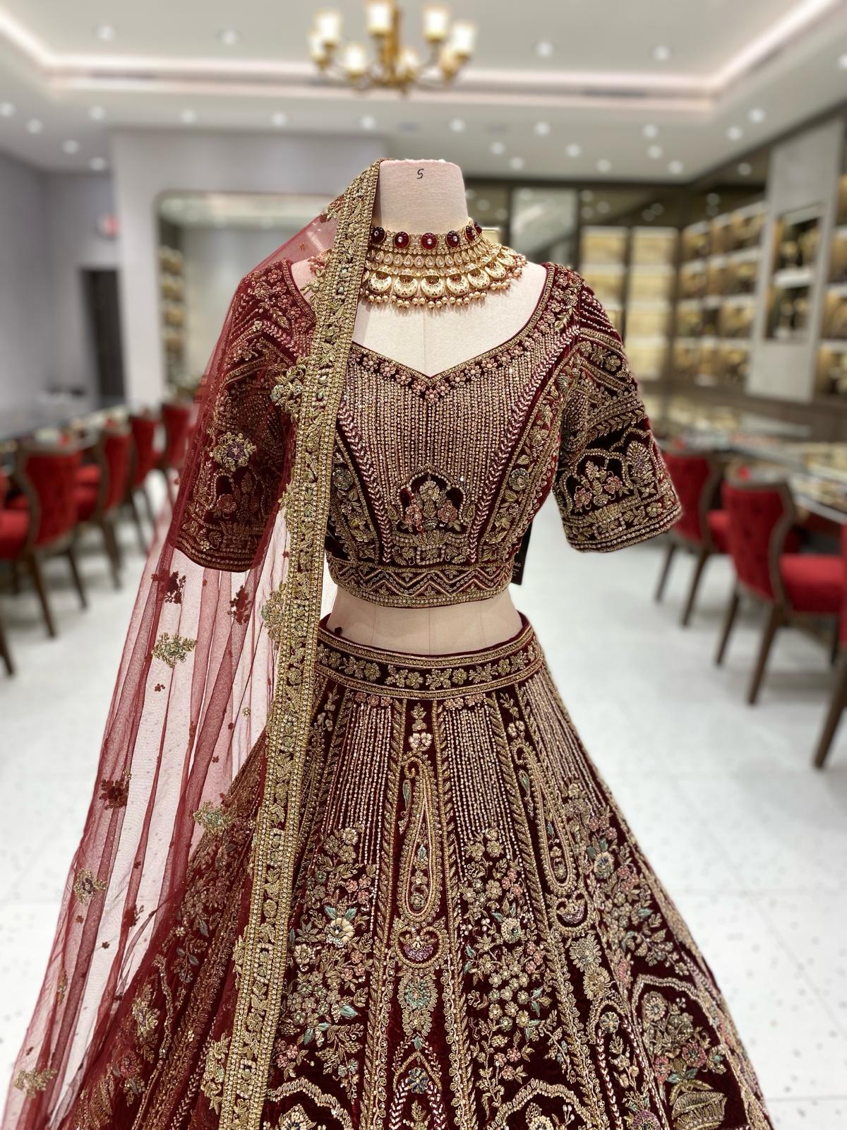 Burgundy Bridal Lehenga BL-143