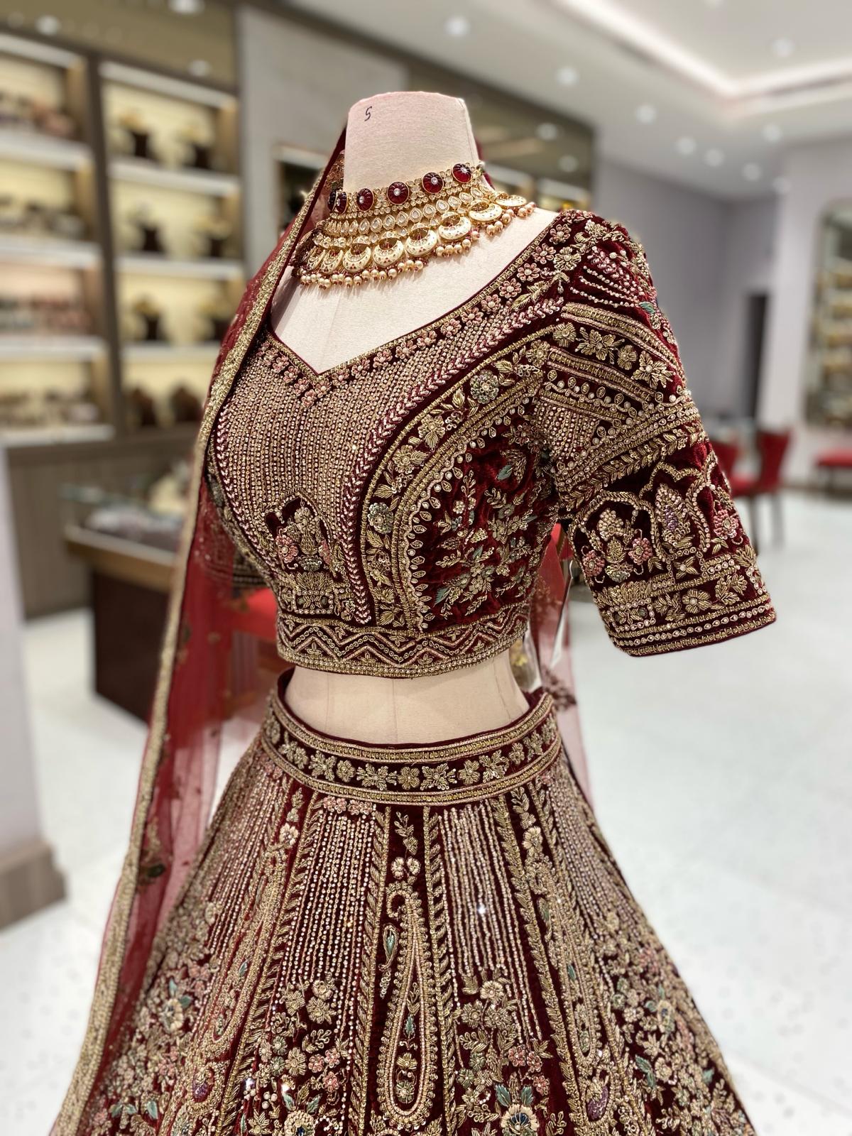 Burgundy Bridal Lehenga BL-143