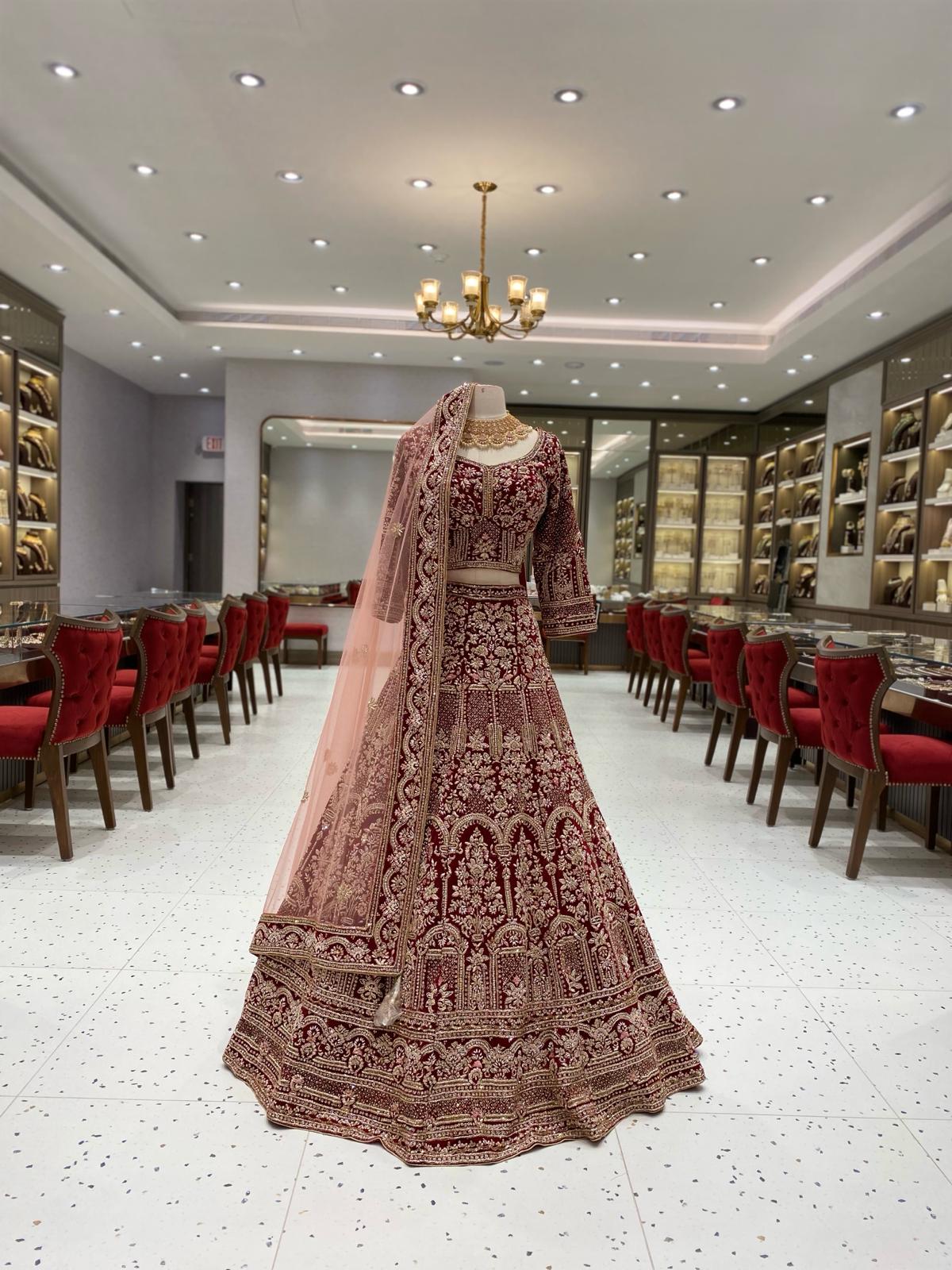 Maroon Bridal Lehenga BL-149