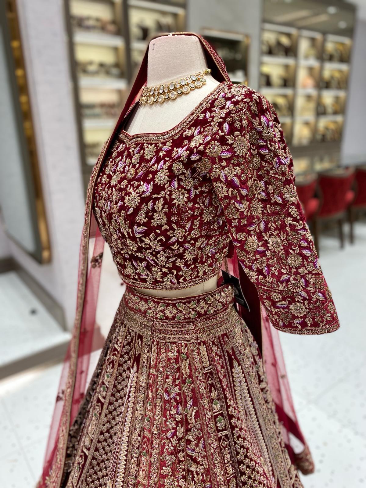 Maroon Multi Color Bridal Lehenga BL-145