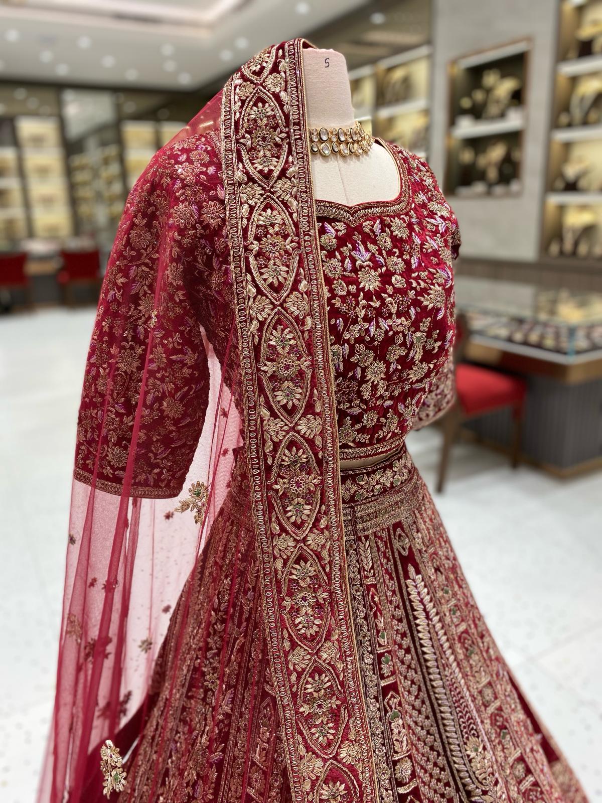 Maroon Multi Color Bridal Lehenga BL-145