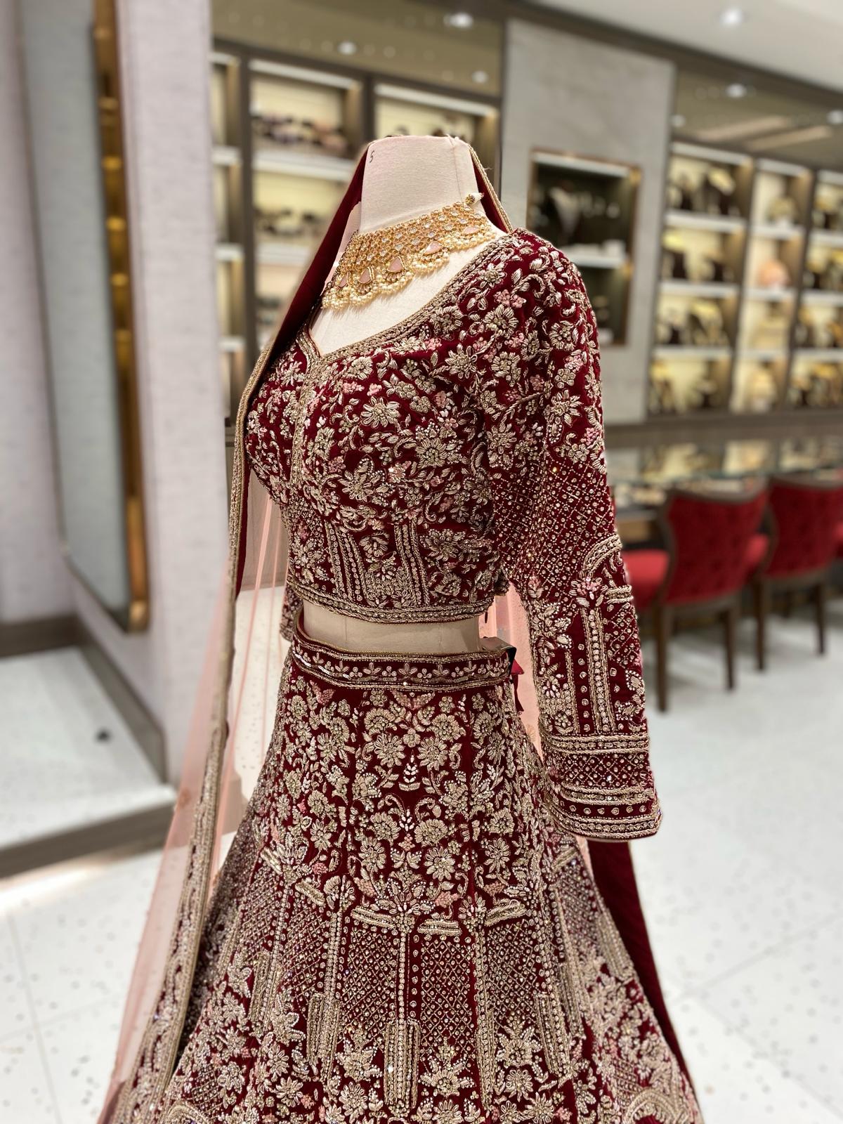 Maroon Bridal Lehenga BL-149